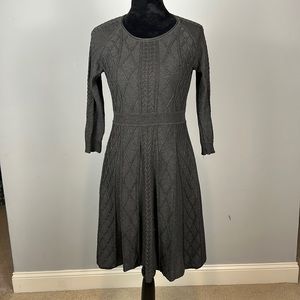 Gray sweater dress